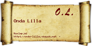 Onda Lilla névjegykártya